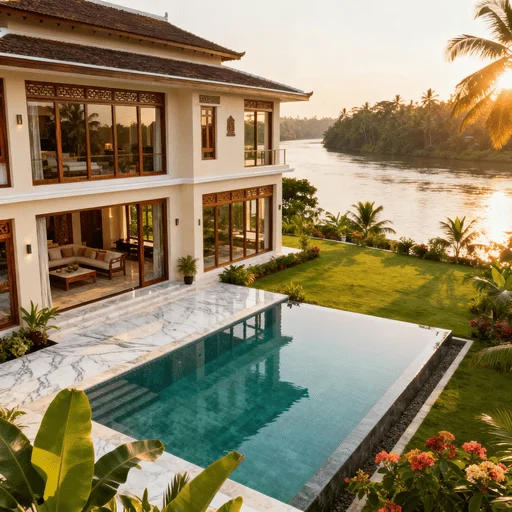 Luxury Riverside Villa in Malappuram